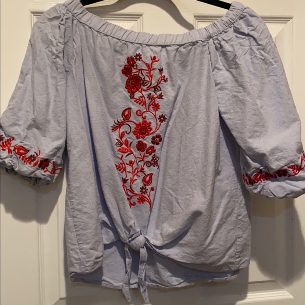 Blue Patterned Top - image 1